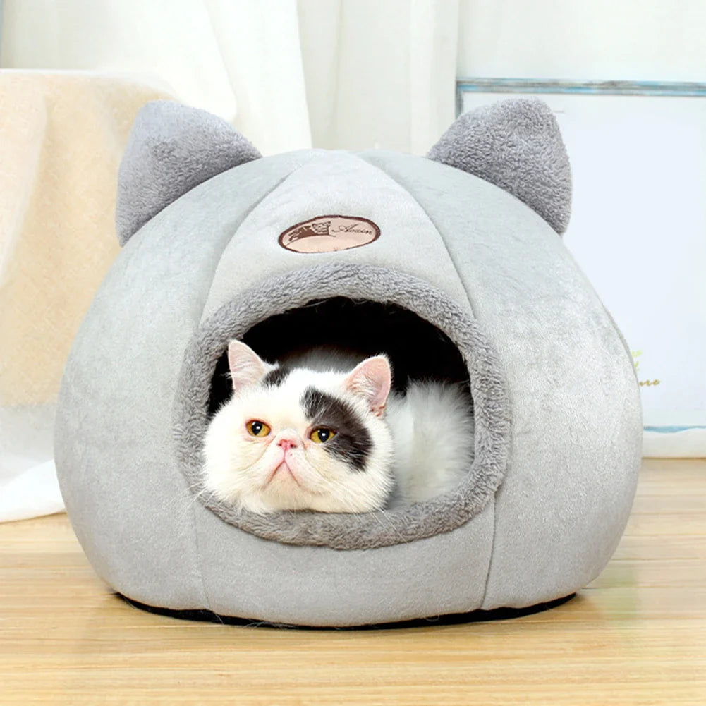 Faltbare Kuschelhöhle für Katzen & kleine Hunde in Grau