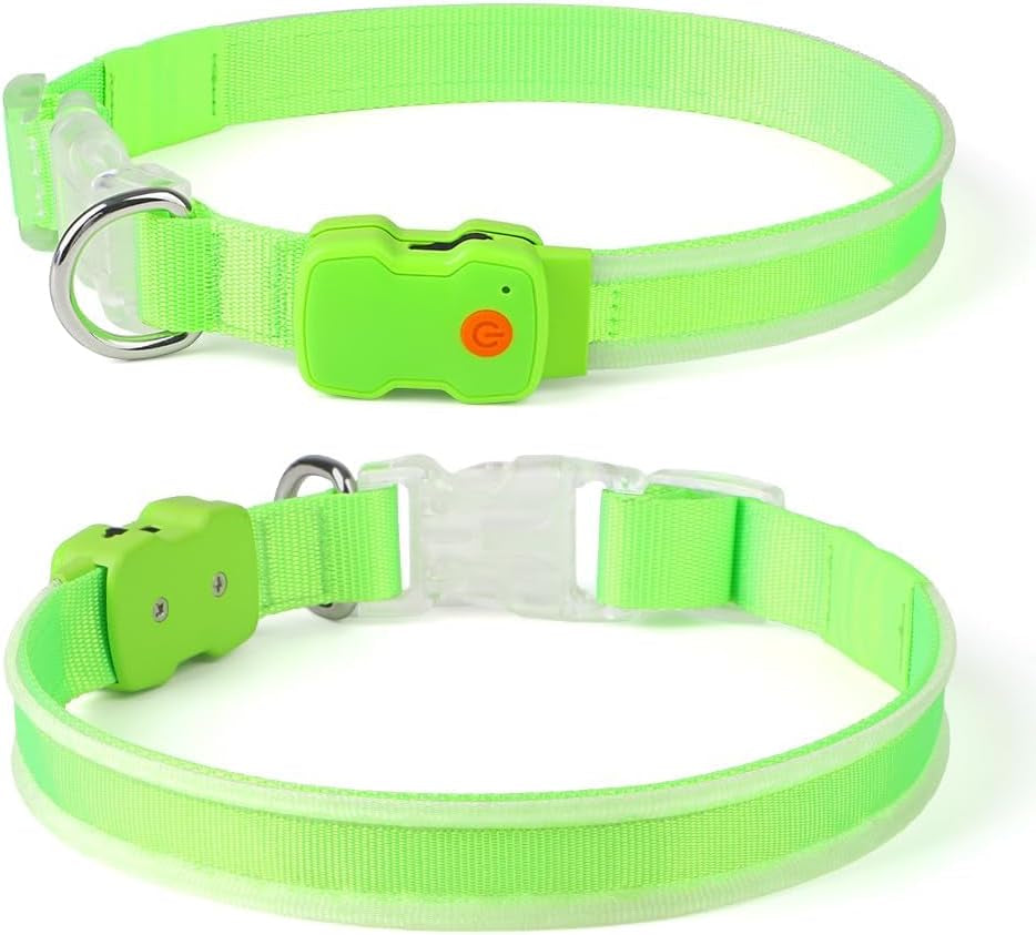 LED-Leuchthalsband für Hunde in Grün, Größe M – Bild 8