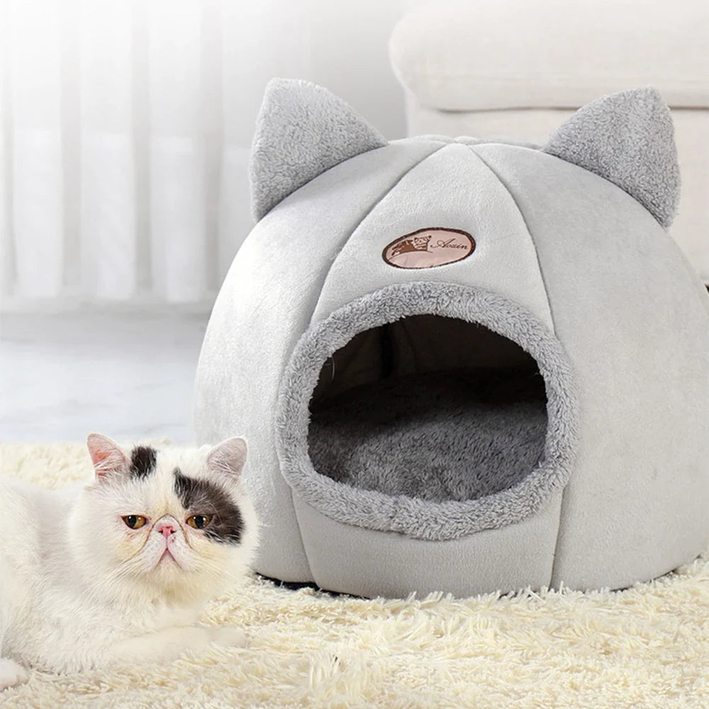 Faltbare Kuschelhöhle für Katzen & kleine Hunde in Grau – Bild 5