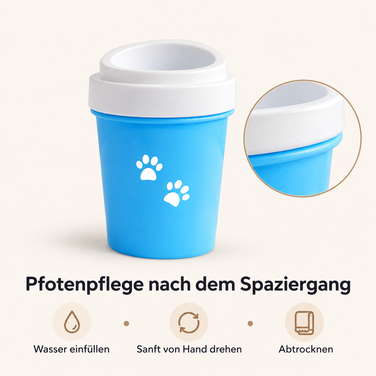 Pfotenpflege nach dem Spaziergang