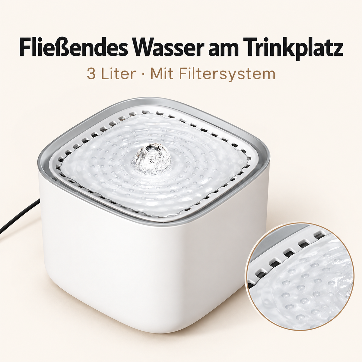 Pfotaro Trinkbrunnen mit Filtersystem