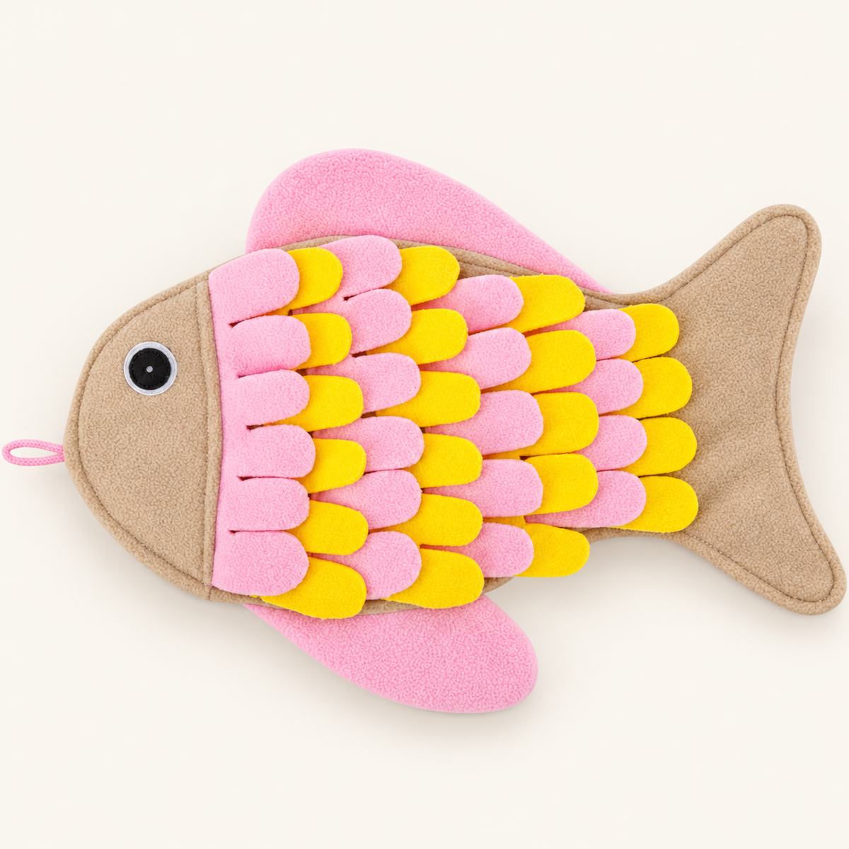 Schnüffelspielzeug in Fischform mit Stofftaschen