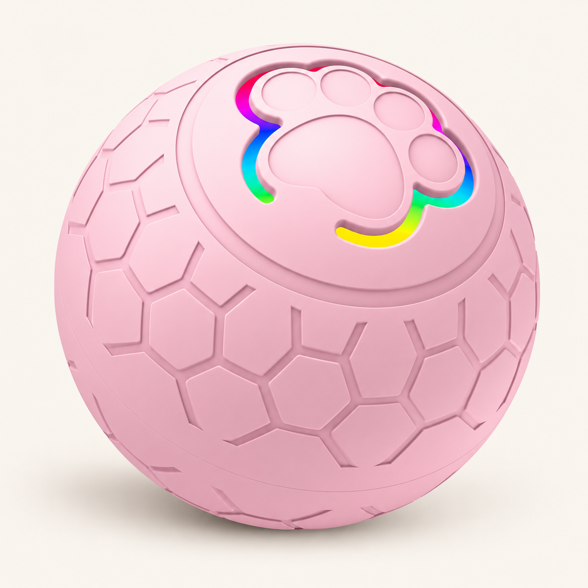 Rosa LED-Spielball mit Hexagonmuster